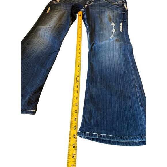 BKE Denim Women’s Madison Flare Jeans - Low Rise - Light Wash Distressed - 29 R - Picture 12 of 12